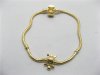 4Pcs 18K Gloden Bracelet Clasp Fit European Beads 21cm