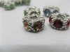 20 Metal Thread European Beads with Rhinestone pa-m250