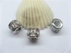 10 Metal Barrel Thread European Beads pa-m188