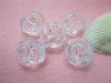 1Bag X 350Pcs Clear Rose Flower Shaped Beads 14mm