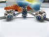 20 Thread European Beads with SkyBlue Rhinestone