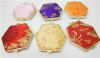 24Pcs Silk Cover 6-Sided Make-up Pocket Mirrors Mixed