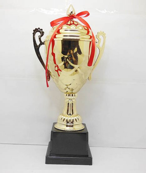 1X Metal Golden Plated Trophy Novelty Achievement Award 42cm Hig - Click Image to Close
