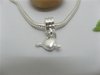20 Silver Heart Thread European Beads pa-m118 20 Silver Heart Thread European Beads pa-m118