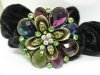 12pcs Chic Designer Hair Clips,Rhinestone Floral Clips