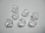 500Gram (3000pc) Clear Faceted Bicone Bead 8mm Jewellery Finding