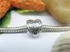 20 Silver Heart Thread European Beads pa-m257