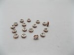 100 6mm Orange Rhinestone Rondelle Spacers Beads