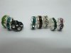 20X Rhinestone Rondelle Spacers Beads 7x3mm Mixed