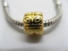 10Pcs 18K Gold Plated European Barrel Thread Beads ac-sp385