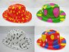 12 Plastic Colorful Cowboy Hat Party Favor Assorted