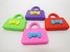 36 New Cute Handbag Shape Erasers Mixed Color