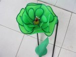 15Pcs Jumbo Green Flower Windmill Garden Decration