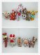12 Fabric Sponge Doll Keyring Keychain Handmade Assorted