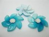 20Pcs Blue Flower Hairclip Jewelry Finding Beads 6cm