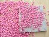 3000Pcs Flat Round Faceted Spacer Beads 6x4mm - Pink