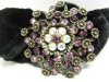 12pcs Chic Designer Hair Clips,Rhinestone Floral Clips