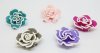 50 Colorful Blooming Rose Clay Beads Mixed