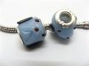 50 Blue Dog Murano Glass European Beads be-g416