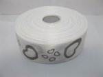 1Roll X 100Yards White Wide Satin Ribbon w/Heart 5cm