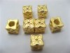 10Pcs 18K Gold Plated European Cubic Thread Beads ac-sp380 10Pcs 18K Gold Plated European Cubic Thread Beads ac-sp380