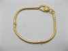 4Pcs Golden Heart Clasp European Bracelet 21cm ac-str258 4Pcs Golden Heart Clasp European Bracelet 21cm ac-str258