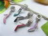 10 European Thread Beads with High-heel Shoe Dangle ac-sp433 10 European Thread Beads with High-heel Shoe Dangle ac-sp433