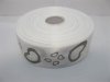 1Roll X 100Yards White Wide Satin Ribbon w/Heart 5cm 1Roll X 100Yards White Wide Satin Ribbon w/Heart 5cm
