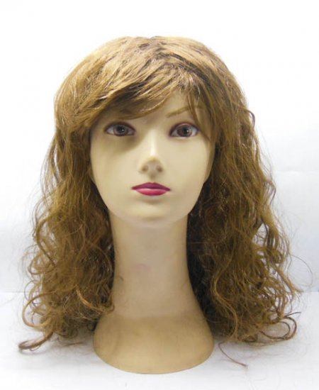 4Pcs Brown Long Curly Wavy Cosplay Party Hair Wig 50cm - Click Image to Close