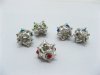 20 Metal European Thread Beads with Rhinestone pa-m124