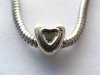 100 Alloy Pandora Heart Shaped Beads