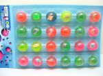 24 Bouncing Balls with Animal Inside 30mm Mixed Colour