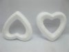 200Pcs Polystyrene Foam Hollow Heart Decoration Craft DIY 76mm