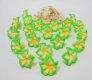 100 Green Fimo Beads Frangipani Jewellery Finding 15mm