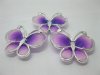 20Pcs Purple Butterfly Hairclip Jewelry Finding Beads