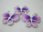 20Pcs Purple Butterfly Hairclip Jewelry Finding Beads