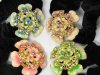 12pcs Chic Designer Hair Clips,Rhinestone Floral Clips