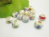 100 Flower Round Glass European Beads Mixed 100 Flower Round Glass European Beads Mixed