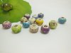 100 Round Glass European Beads Mixed pa-g70