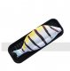 1Pc Striped Yellow Fish Shape Pencil Case Zipper Bag