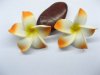 50 New Orange Fabulous Foam Frangipani Flower 4.2x2cm