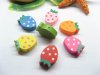 200Pcs Strawberry Wooden Beads Mixed Color 200Pcs Strawberry Wooden Beads Mixed Color