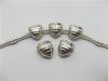 20 Alloy Heart European Thread Beads with Rhinestone pa-m96