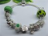 1x European Bracelet Beaded with Blue Butterfly 23cm 1x European Bracelet Beaded with Blue Butterfly 23cm