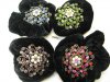 12pcs Chic Designer Hair Clips,Rhinestone Floral Clips