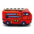 1X Tin Wind up Fire Fighting Truck Clockwork Spring Toy