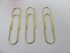 6Packets X 10Pcs Metal Golden Tone Paper Clips 100x24mm