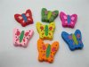 200Pcs Butterfly Wooden Beads Mixed Color 20mm
