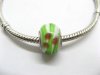 100 White Murano Round Glass European Beads be-g327 100 White Murano Round Glass European Beads be-g327