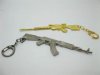 18X Metal Gun Shape Key Rings With Display Cases